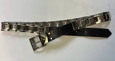 Vintage 1980’s 90’s Heavy Metal Biker Motorcycle Rocker Punk Leather Belt 34” • $59