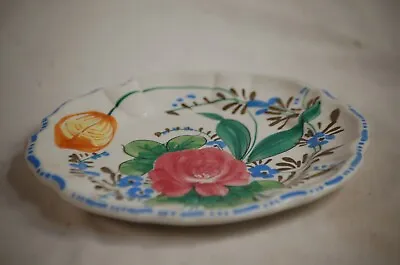 $21.99 • Buy Italian Hand Painted Art Pottery Bread & Butter Plate Floral Italy