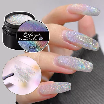 5ml Nail Glitter Holographic Cat Eye Magnetic Soak Off UV Gel Nail Polish  ⊱ • $6.04