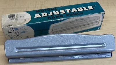 Vintage Mutual Adjustable Hand 2 Or 3 Hole Punch No. 20 With Box • $7.49