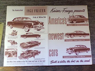 1951 Kaiser-Frazer Henry J Manhattan Vagabond Willow Run Poster Dealer Brochure • $19.99