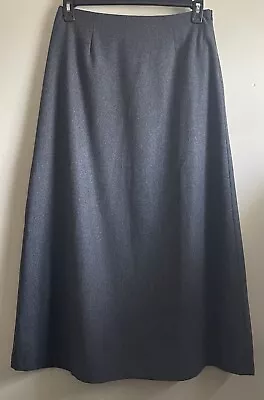 Chadwicks Women’s Size 6 Gray Wool Blend Long Maxi A-lined Skirt Lined • £19.08