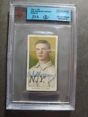 1909-11 T206 Rube Marquard (port) Hof Signed Bvg Jsa Certified Piedmont Auto • $2495