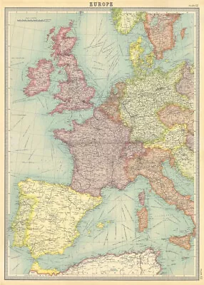 Cavallini Papers & Co EUROPE Map 2008 Vintage Wrap 20”X 28” Decor Antique Travel • $5.95