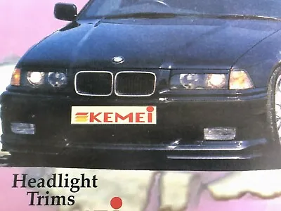 Front Headlight Trims Covers Eyebrows Eyelids ABS PLASTIC BMW E36 3series Tuning • $24.99
