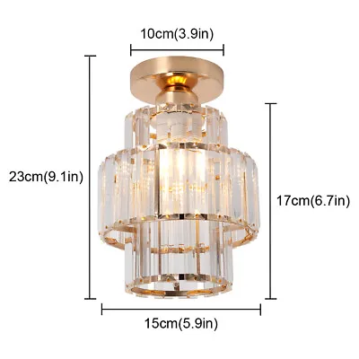 Crystal Ceiling Light Chandelier Pendant Light Kitchen Living Room Bedroom Lamp • £26.99