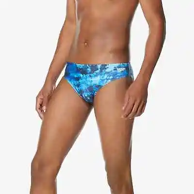 New Speedo Men's One Print Swim Race Brief Washed Tie Dye 34  7052115 • $29