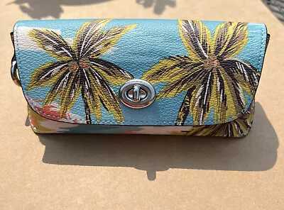 Coach Sunglass Case In Hawaiian Print CK147 Chalk Multi $98 • $111.32