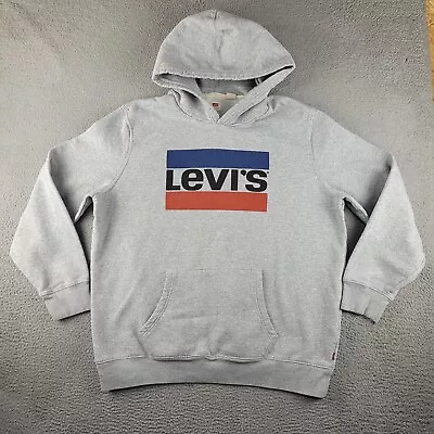 Levis Hoodie Mens Extra Large Gray Graphic Print Pullover Classicore Sweater • $25