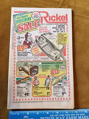 Vintage Dec 1986 Rickel Home Center Improvement Brochure Holiday Catalog Sale Ad • $12