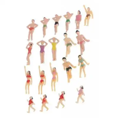 20pcs 1:50 HO S O Scale Miniature Beach People Model Figurine For Model Train • £4.96