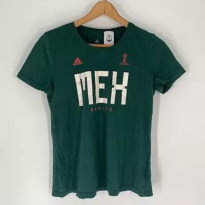 Adidas Russia 2018 FIFA World Cup Womens Green Mexico Graphic T-Shirt Size M • $12.34