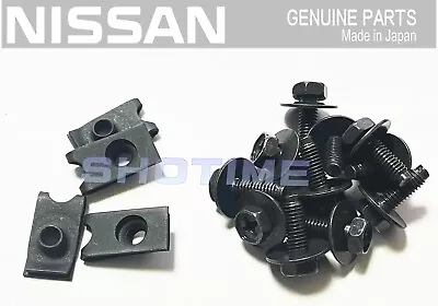 NISSAN GENUINE 88-93 S13 SILVIA Engine Under Cover Screw Bolt 11 Pcs &Nut 4 Pcs • $29