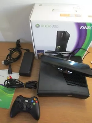 Xbox 360 Slim Console 4GB Kinect Sensor *Boxed* XBOX 360 Controller Microsoft Xb • $125.99