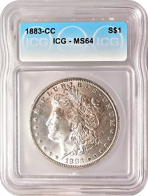 1883-CC Morgan Silver Dollar $1 Choice Uncirculated ICG MS64 • $359