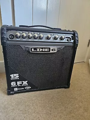 LINE 6 SPIDER IV 15 AMP 15 Watt Combo Amplifier Guitar 1x 8 Inch Practice Amp • £40