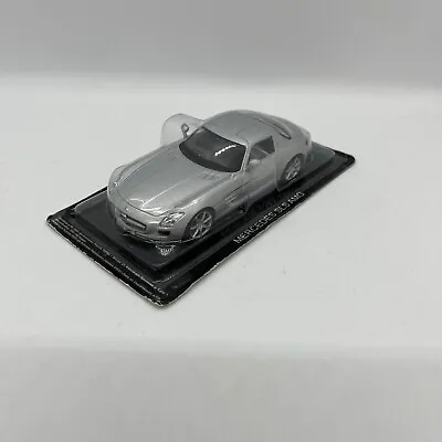 Mercedes SLS AMG Silver 1:43 Scale Die-cast Model Toy Car DeAgostini. • £9.49