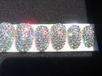 Super Bling Swarvoski Crystal Press On Nails - Bridal Oval Diamond Bling Set • $80