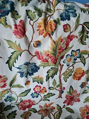 Vintage 1996 Zoffany “Exotic Tree” Fabric Or Curtain 2 X 1.5 Metres Autumn  • £49.99