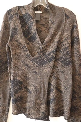 £32.99 • Buy Crea Concept Quirky Cobweb Knit Top Black & Brown Size 38 Or UK 10 - 12