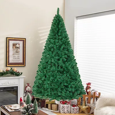 8Ft Artificial PVC Christmas Tree W/Stand Holiday Season Indoor Outdoor Green • $64.99