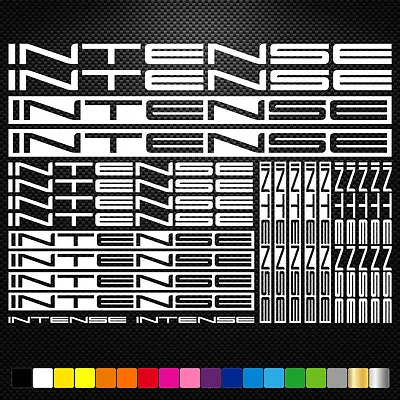 Fits Intense Stickers Sheet Bike Frame Cycles Cycling Bicycle Mtb Road • $15.42