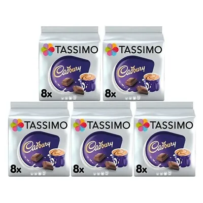£17.05 • Buy Tassimo Hot Chocolate Pods Cadbury Hot Chocolate 5 X 8 Pods 40 Drinks
