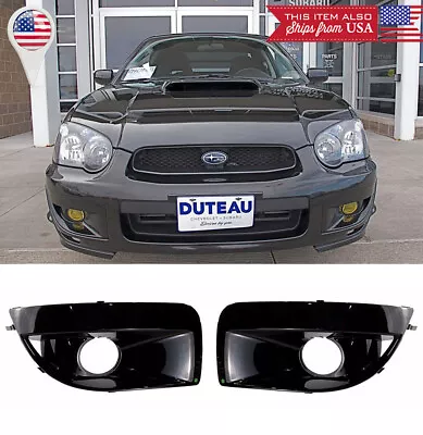 Pair Of Fog Lamps Black Bumper Cover OE Style Fit 04-05 Subaru Impreza Sti Wrx • $55.99