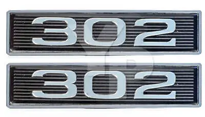 302 Chrome Plated Hood Scoop Emblem - For 5.0L 302ci Engines - Pair • $22.68