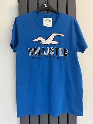 Men's Boys Hollister Blue T Shirt Size S Fab Condition • £1.99