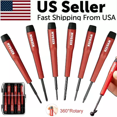 6 Piece Precision Screwdriver Tool Set Eyeglass Repair Computer Kit Magnetic Bit • $8.59