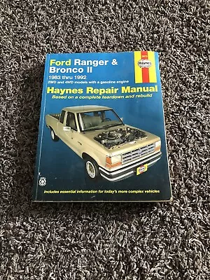 Hanes Ford Ranger & Bronco II 1983-1992 Repair Manual 2WD 4WD • $12