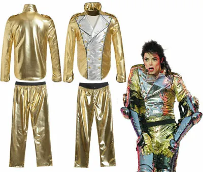 MJ Michael Jackson History Tour Concert Golden Suit Uniform Cosplay Costume # • $59.85