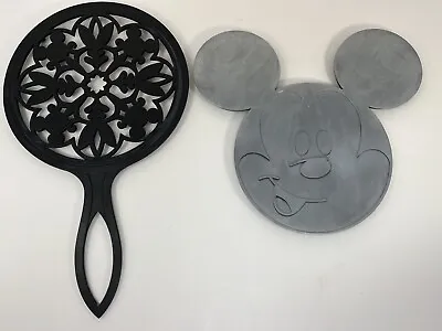 2 Disney Mouse Wares Metal Trivets Black And Silver Preowned  • $28.95