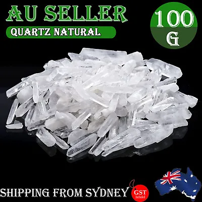 100G Clear Natural Quartz Crystal Points Stones For Decor Reiki Crystal Healing  • $9.49
