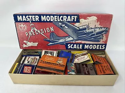 Vintage Matchbook Lot Empty Estate Sale Find In Old Airplane Model Box Denver • $49.99