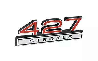 Ford Mustang Red & Chrome 427 427ci Stroker Fender Emblem Badge 4  X 1.5  • $12.13