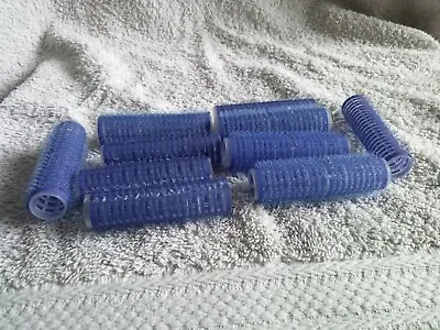Ladies Hair Rollers Hairdressing Perm Curlers Set Of 10 Blue Tight Perm Rollers • £6.95