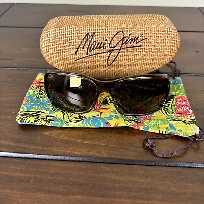 Maui Jim Sunglasses Hamoa Beach Frames MJ 226-15 Horn Made In Italy W/ Case • $97.77