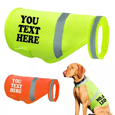 Personalized Dog Safety Vest Custom Name Printed Pets Coat Clothes Reflective • $18.14