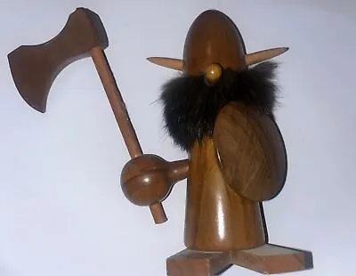 Scandinavian Modern Wooden Viking Figure. Kay Bojesen Style Circa 1950's • £25