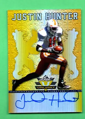 $6.38 • Buy 2013 Leaf Valiant Draft Yellow #BAJH1 Justin Hunter 7/10 A29 008