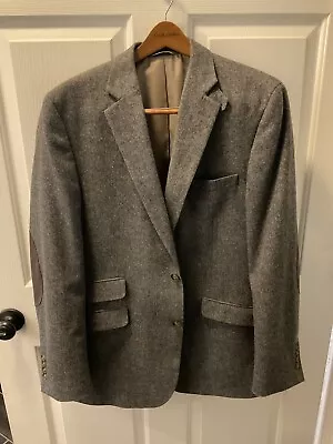 BERNARD Vtg Wool Blend Tweed Effect Jacket. Suede Elbow Patches Sz 42L • $45