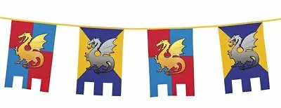 Medieval Knights & Dragons Flag Bunting Party Decoration - 20Ft / 6M Long - New • £3.35