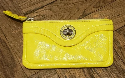 $49.99 • Buy ☆☆☆Marc By Marc Jacobs Yellow Turnlock Patent Leather Keychain/Coin Purse  ☆☆☆