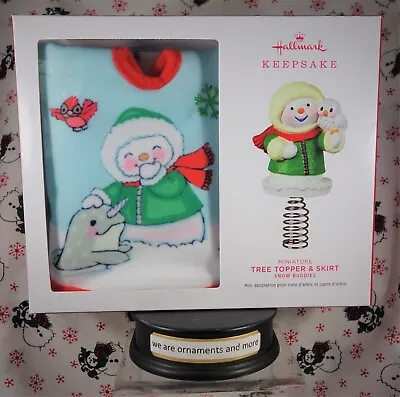 2022 Hallmark Christmas Miniature Snow Buddies Tree Topper & Skirt Set • $15.49