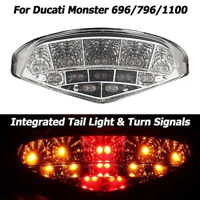 Integrated Tail Light Turn Signal For Ducati Monster 696 795 796 1100 S 09-2013 • $35.14