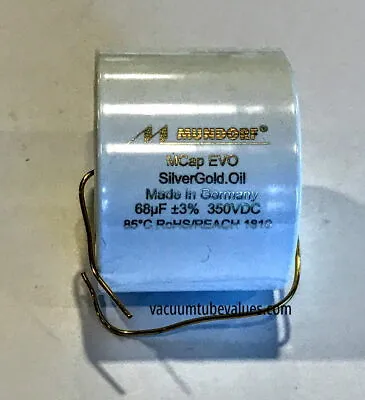 Mundorf MCap EVO Silver-Gold Oil Capacitor 68.0uf 68 Uf 350VDC • $199.95