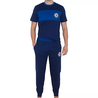 Chelsea FC Mens Pyjamas Long Premium Set OFFICIAL Football Gift • £17.99