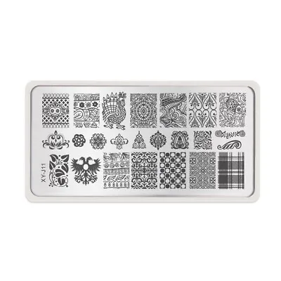Nail Art Stamp Stencil Stamping Template Plate Set Tool Stamper Design Kit • $20.77